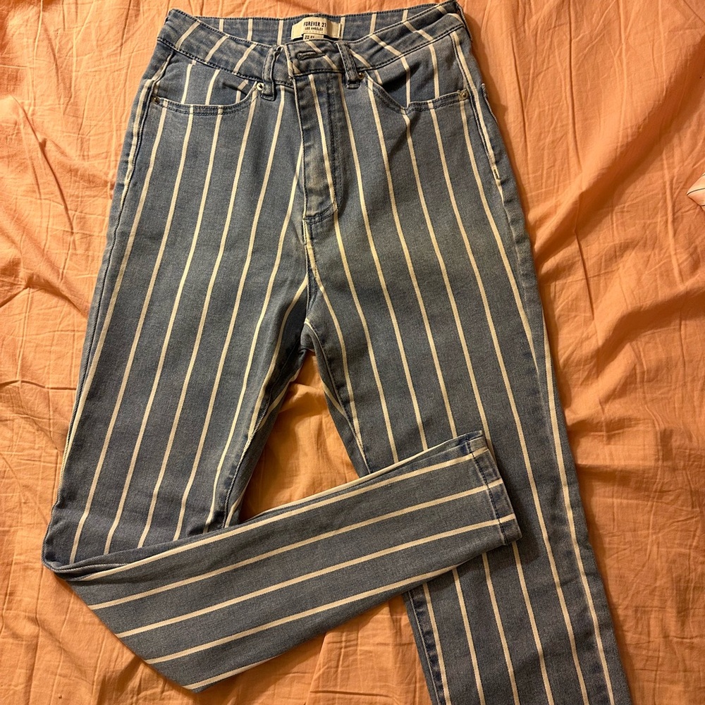Striped Blue Jeans